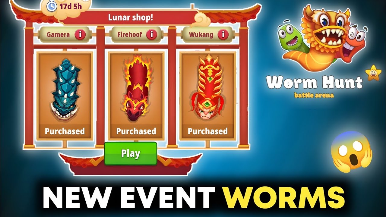 NEW EVENT WORMS 😱 In Worm Hunt | Lunar New Year Event Worms Gamera Worm, Firehoof and Wukang Worms