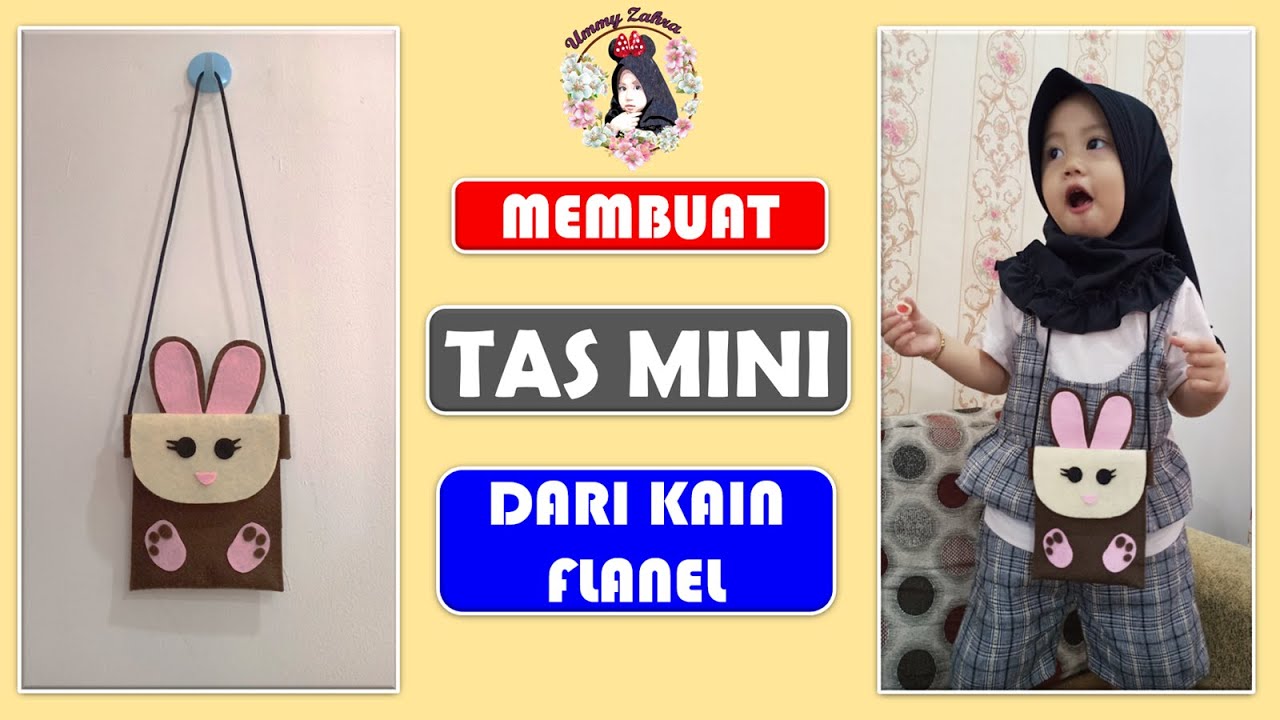 Membuat Tas Mini motif Kelinci Buat Anak Lucu dari Kain Flanel