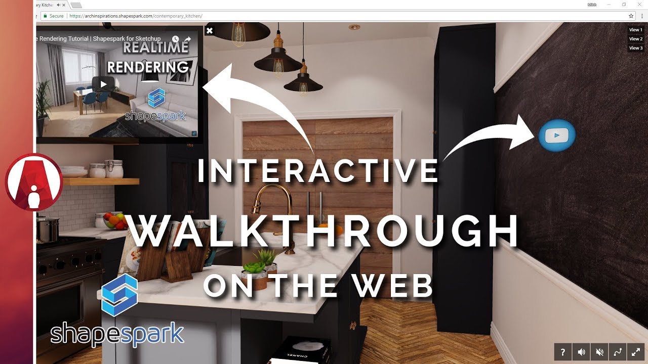 INTERACTIVE Walkthrough on the WEB | Shapespark for Sketchup
