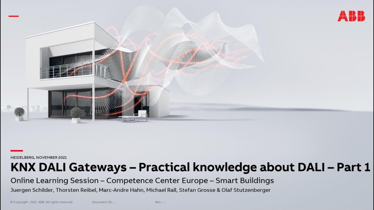 Online Learning Session about KNX DALI Gateways - Practical knowledge about DALI - Part 1