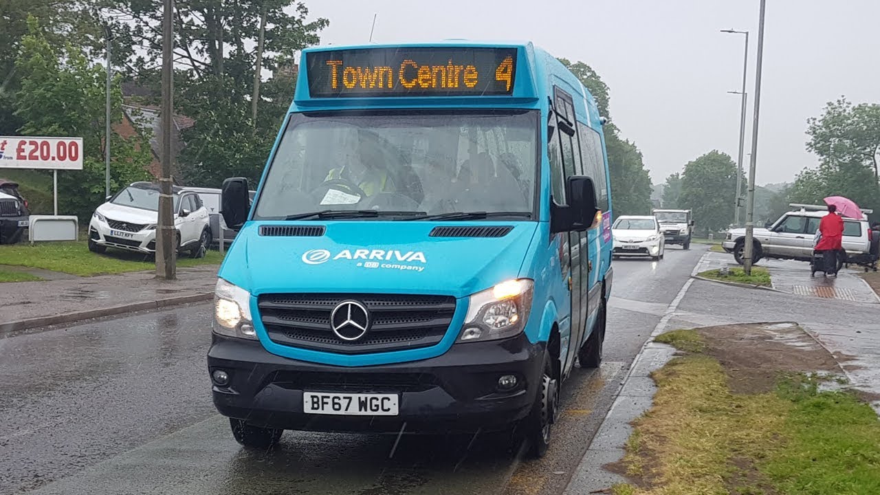 BF67WGC 1008 Arriva Southern Counties Mercedes Sprinter 45 4 to Town Centre