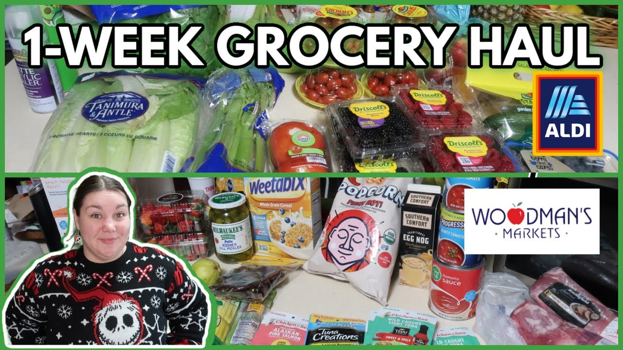 Покупки продуктов на Рождество | Aldi и Woodman's | Покупки продуктов на 1 неделю и план питания
