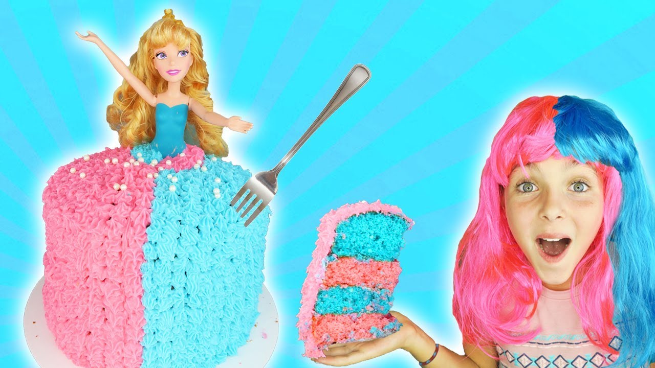 How To Make Homemade Princess Sleeping Beauty Dress Cake | Baking For Kids Decorating With Frosting