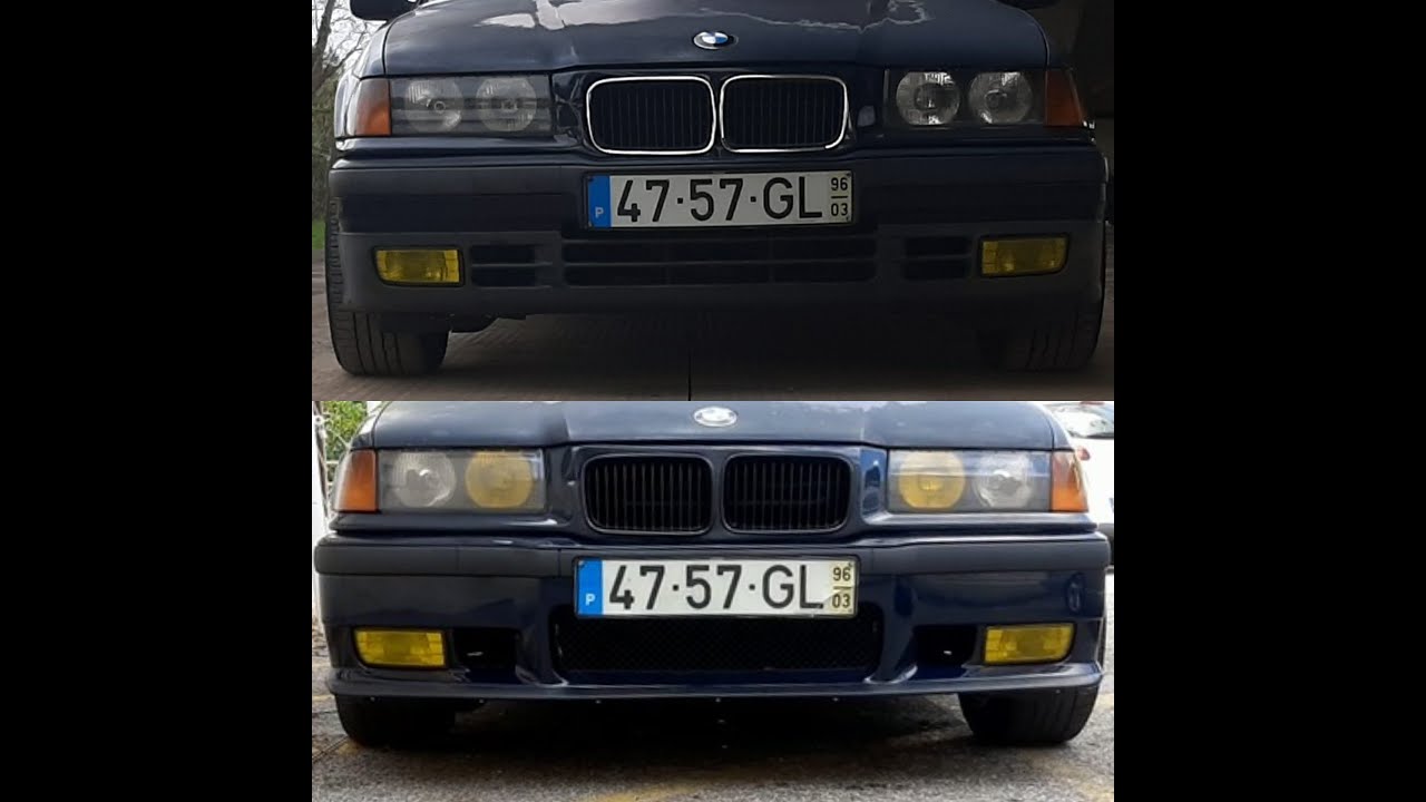 Remover e instalar para-choques E36 / how to remove and install e36 front bumper (PACK M)