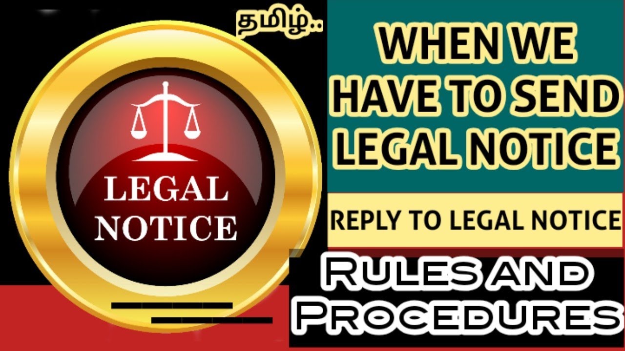 Legal Notice |Rules and Procedure for Legal notice |Legal notice reply format |MASKMOONJI |Tamil