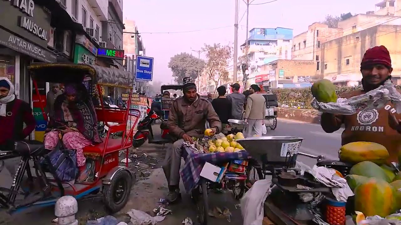 DELHI GATE Daryaganj | Sunday Winter  Walking Tour 4k INDIA | Urban Walk Tours
