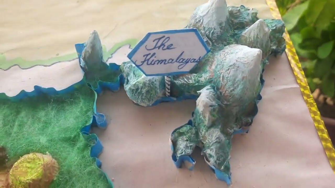 Beautiful 😍 3D  model of Physical map of India 🇮🇳/By Unique ARTS🎨