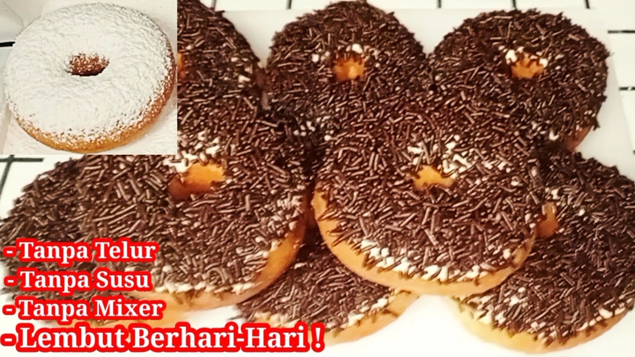 RESEP DONAT LABU LEMBUT BERHARI HARI TANPA TELUR TANPA SUSU DAN TANPA MIXER