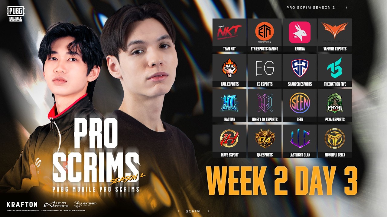 🔴สด! รายการห้องซ้อม PUBG MOBILE PRO SCRIMS Season 2 W2 D3