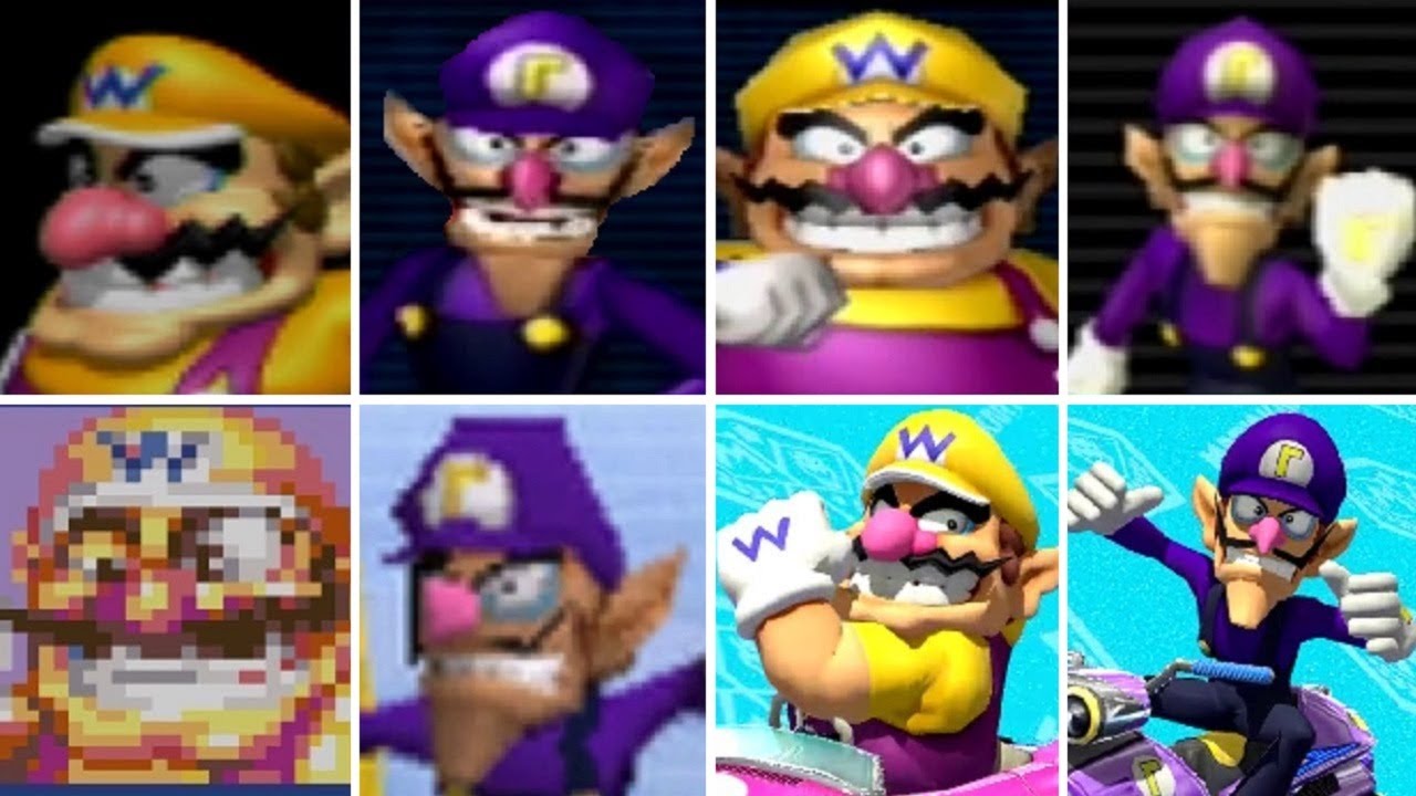 Evolution of Wario & Waluigi in Mario Kart Games (1996-2017)