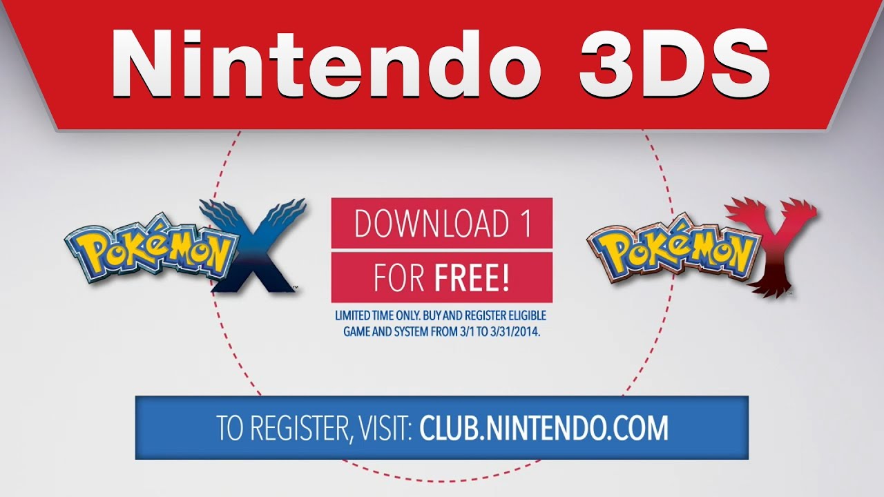 Nintendo 3DS - Free Pok&eacute;mon X / Pok&eacute;mon Y Digital Download Offer (US/CAN)