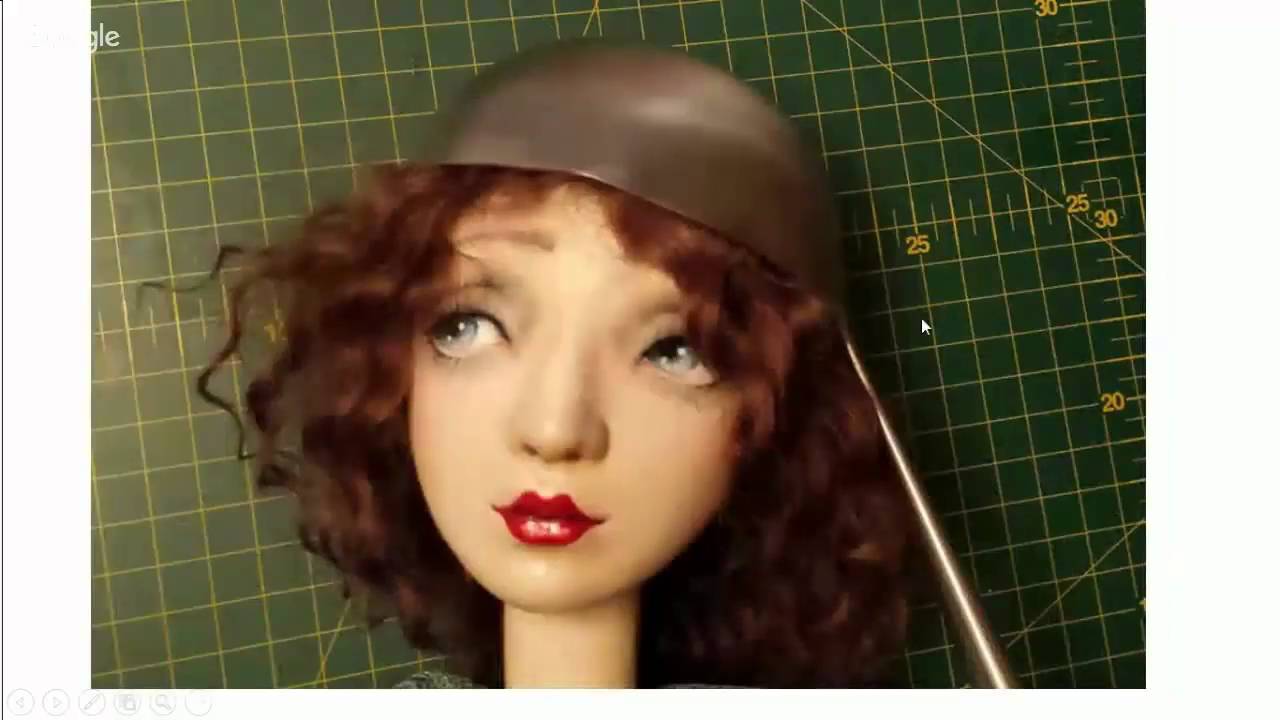 Как сделать шляпку для куклы. МК Елены Коверзневой. How to make doll's hat.