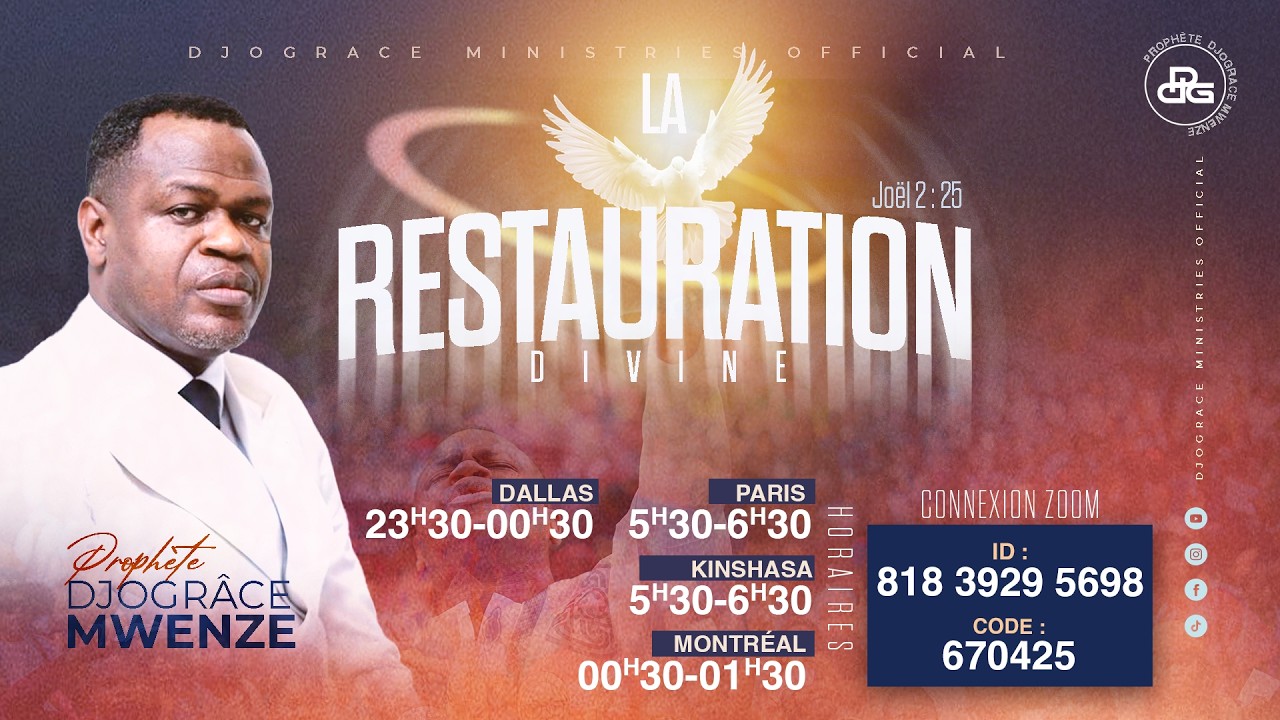 LA RESTAURATION DIVINE - 16 MARS 2026