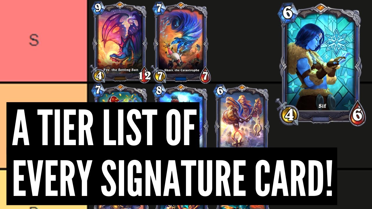 A tier list of EVERY SIGNATURE card in Hearthstone!