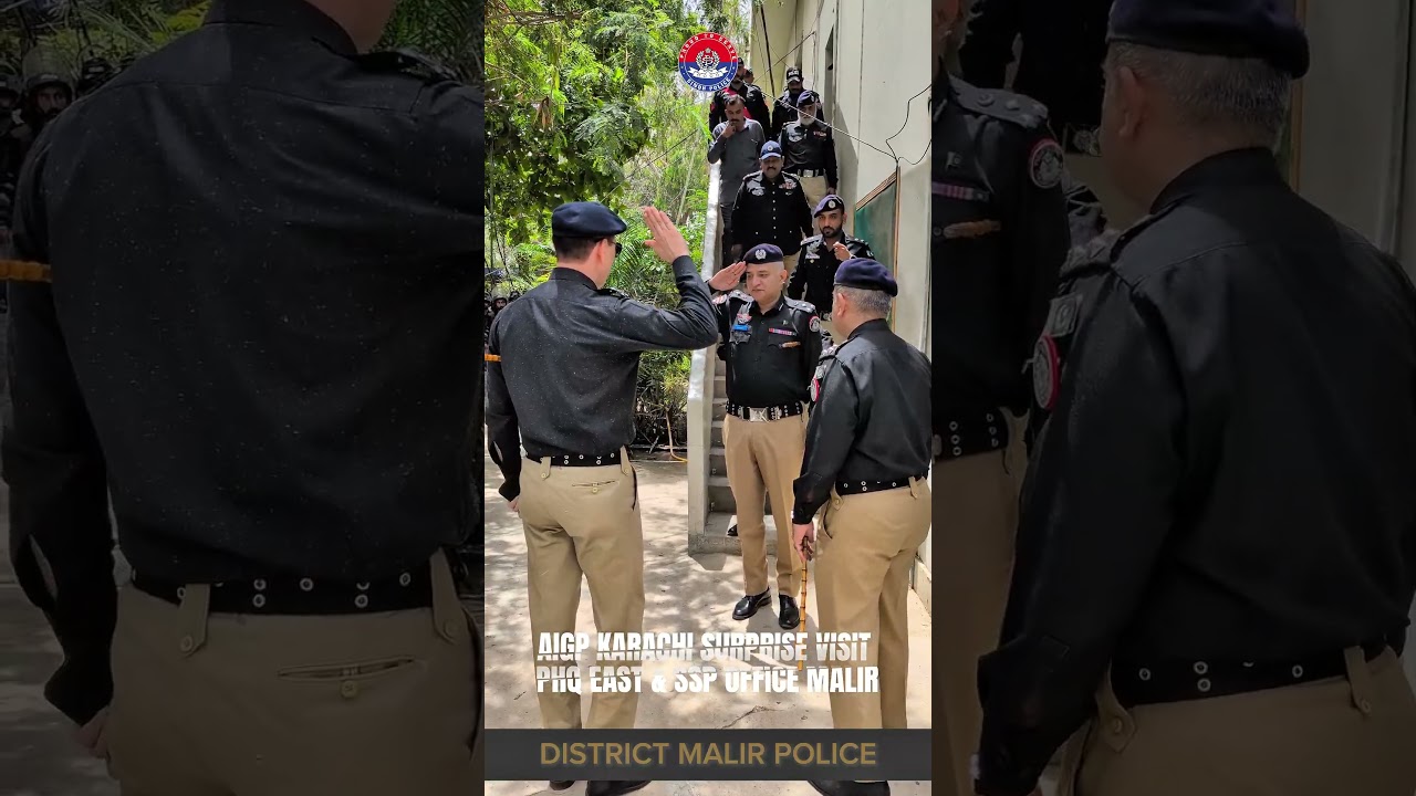 AIG Karachi Surprise Visit | PHQ East & SSP Malir #reels #shorts #new #viral #trending #team #police