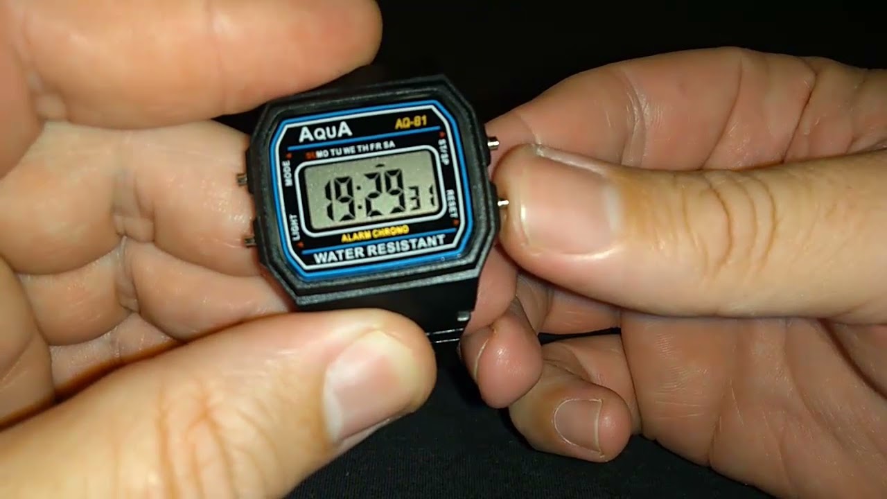 Relogio Aqua aq-81 - configurações e ajustes de hora e alarme