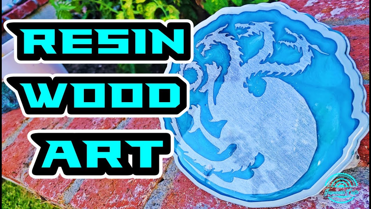 Wood Resin Art using laser Cut Birch Wood (start to finish)
