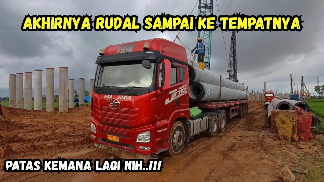 Proses Bongkar Tiang Pancang Proyek Tol Panimbang