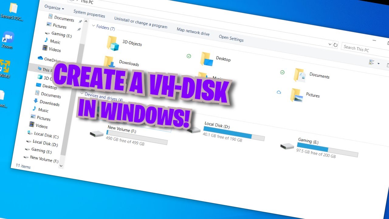 How to Create a Virtual Hard Drive (VHD) in Windows 10
