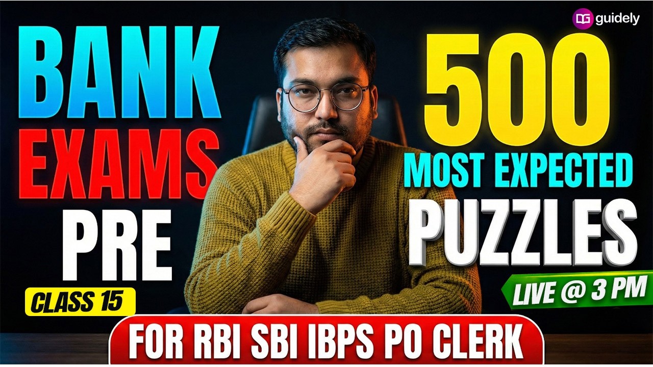 👉 500 Puzzle Series | RBI/SBI/IBPS PO Clerk Pre Exams 2026 | Class- 15 | Reasoning By Rohit Sir