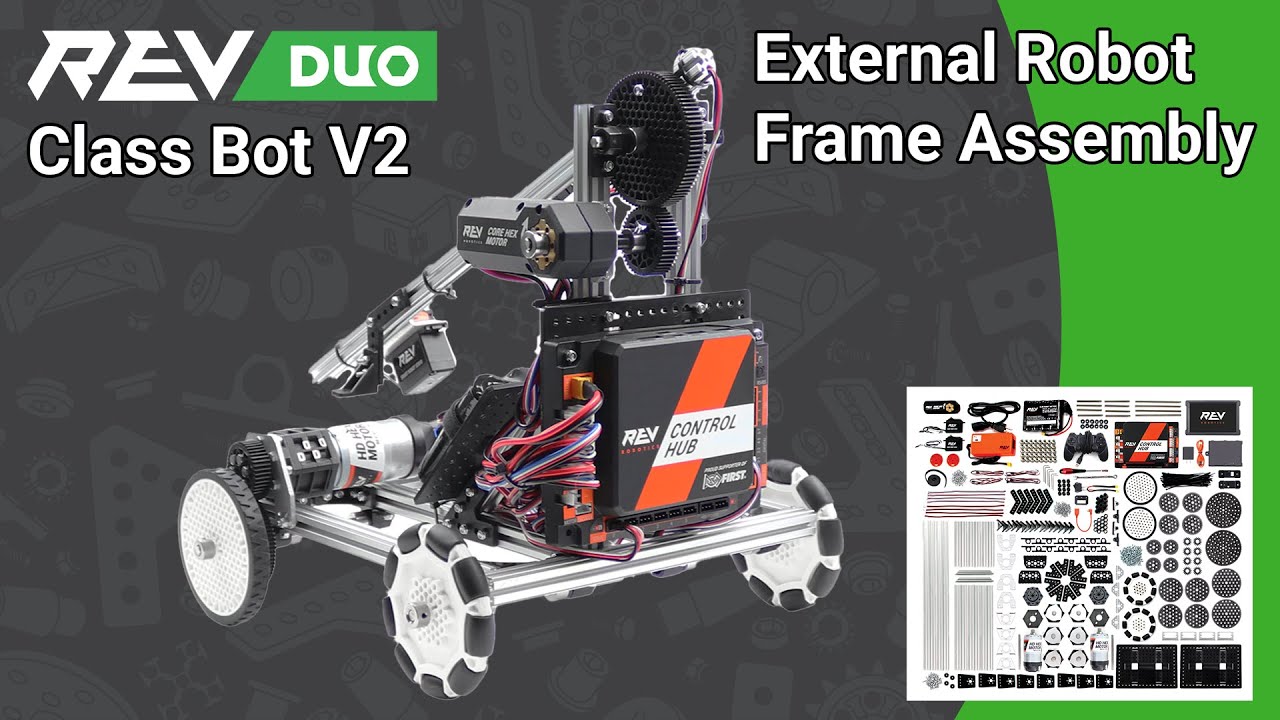 REV DUO Class Bot V2 — сборка внешней рамы робота