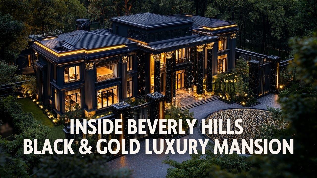 Inside Beverly Hills' Black & Gold Luxury Mansion &ndash; A Masterpiece of Elegance