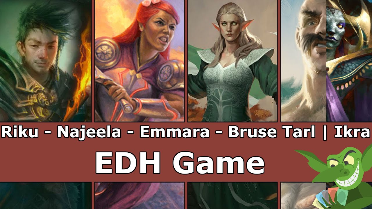 Riku vs Najeela vs Emmara vs Bruse Tarl | Ikra EDH / CMDR game play for Magic: The Gathering