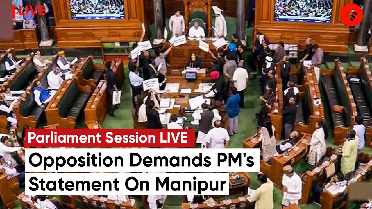 Parliament Session: Sloganeering In Lok Sabha Over Manipur