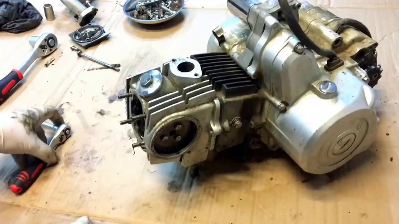ATV 107 110 125 cc разборка двигателя и головки цилиндров
