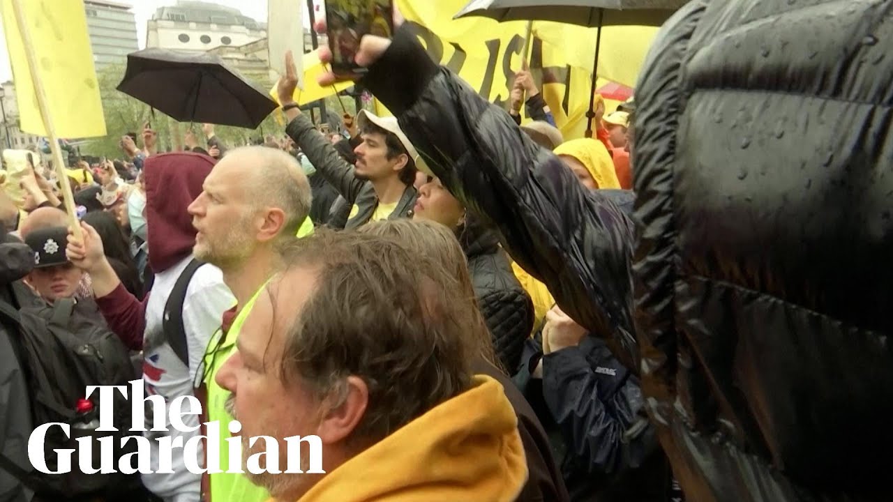 'Down with the crown': Protesters boo as King Charles' procession passes