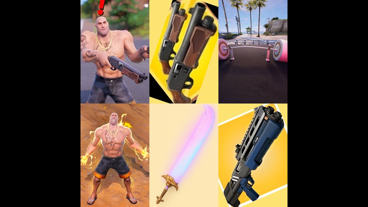 FORTNITE C7S1,2°posto,spada potenziata di rumi,sfida 515 kg,fucile pompa mitico,boss brutus,sua arma