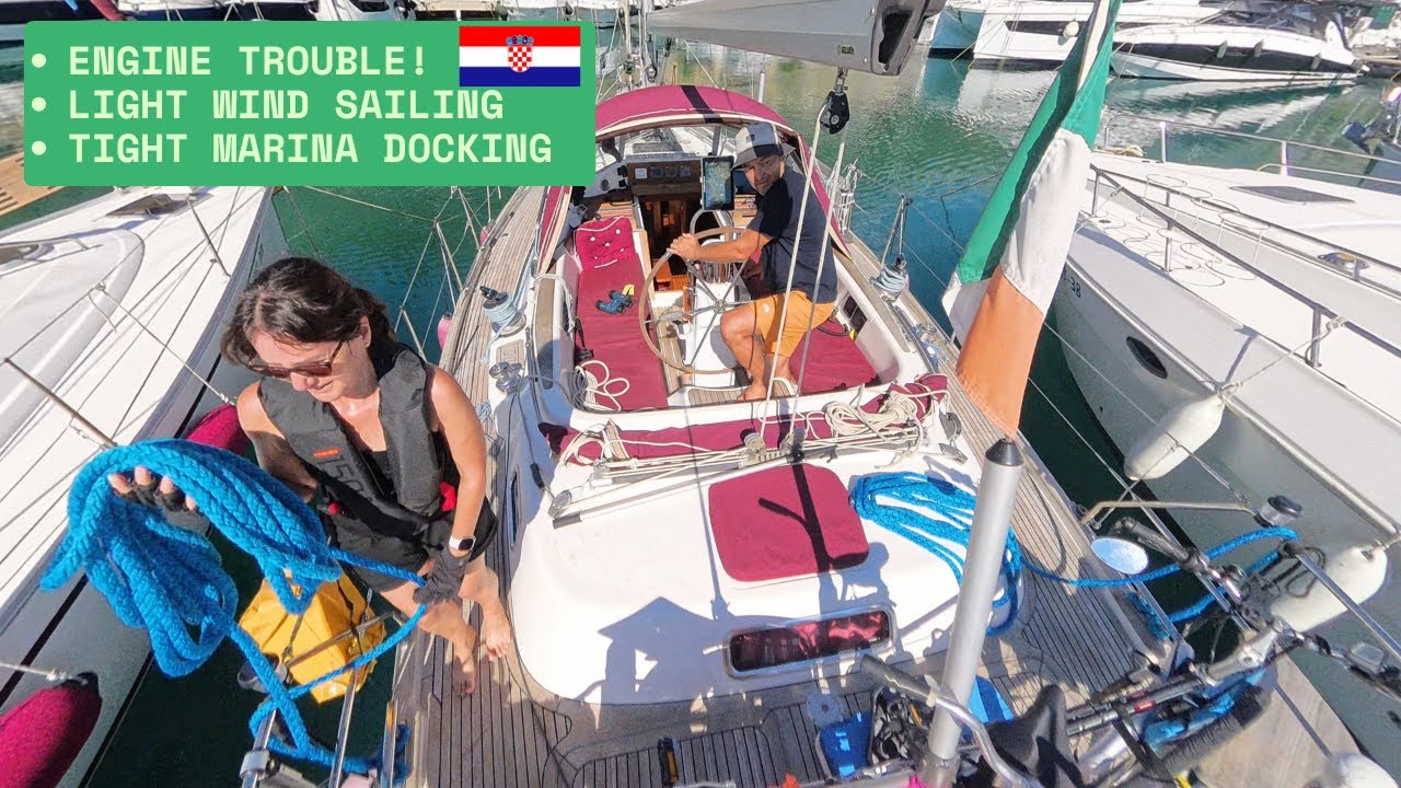 Sailing INDARA: Engine Trouble, Light Winds & Tight Docking in Makarska