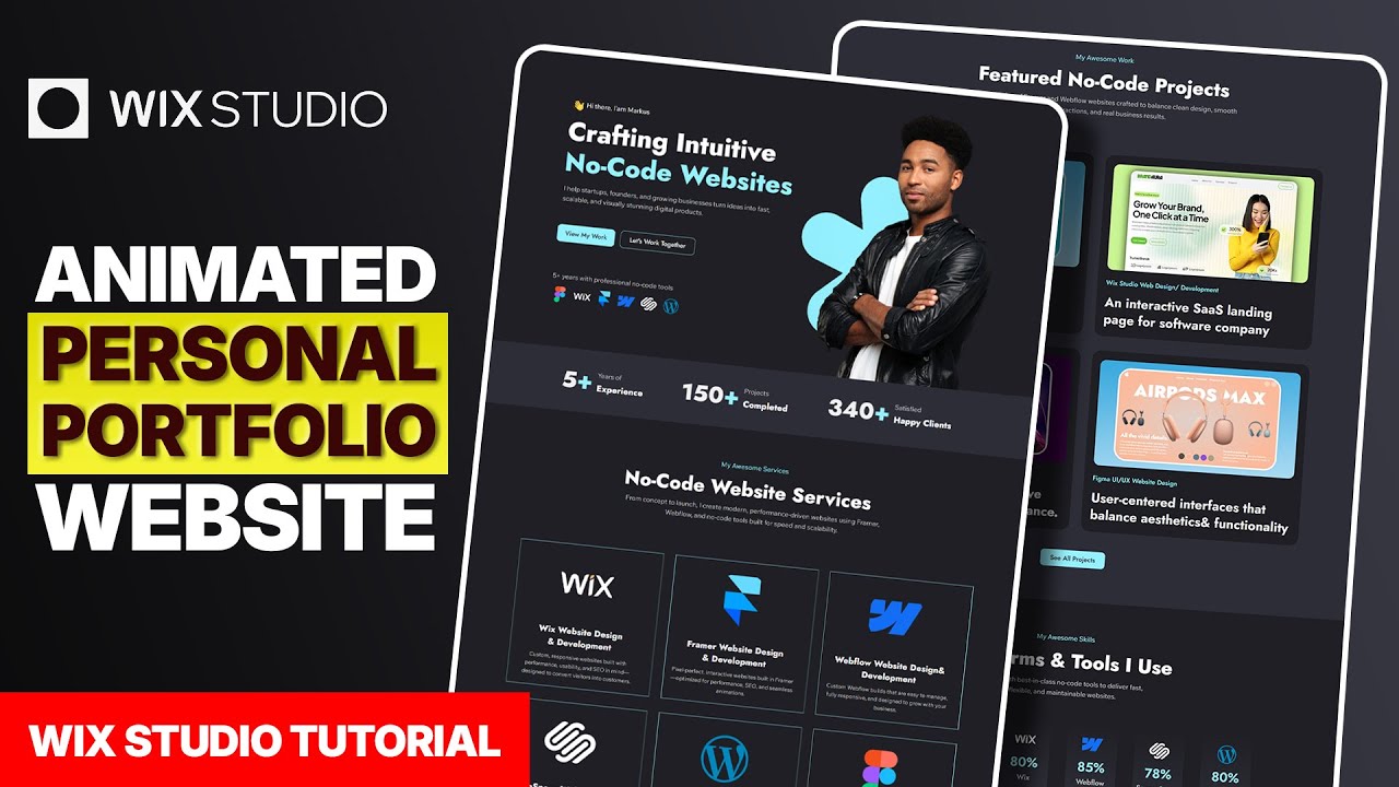 Build An Animated Portfolio Website in Wix Studio From Scratch | Full Tutorial