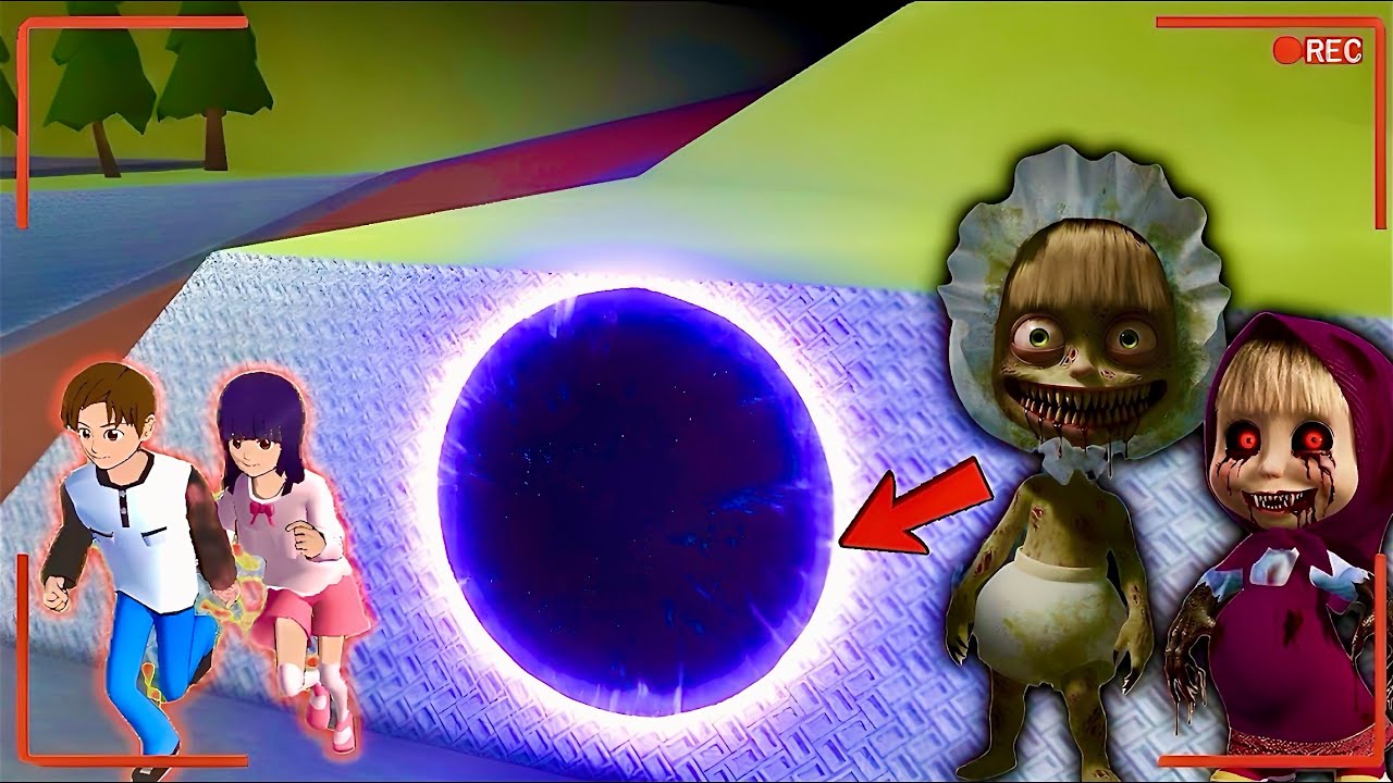 Mio Yuta was shocked when they entered the PORTAL of MASHA PREGNANT AND MASHA BABY😱‼️|| SAKURA S…