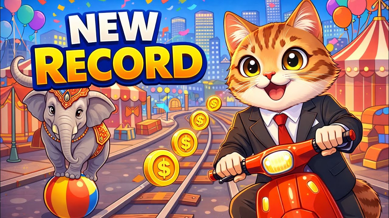 NEW RECORD IN CAT RUNNER | HIGH SCORE | AKATSUKI GAMING | SUBWAY SURFERS #subwaysurfers #catrunner