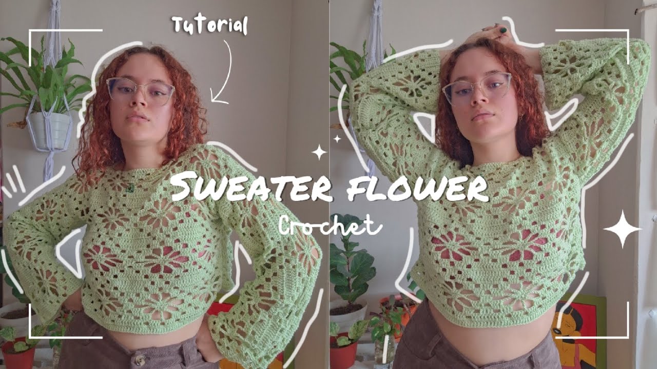 TOP flores CROCHET / Sueter TUTORIAL paso a paso facil