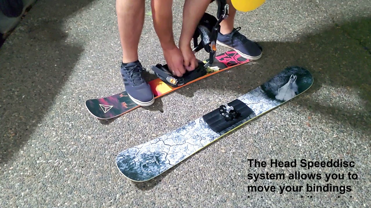Move your skiboard bindings in seconds
