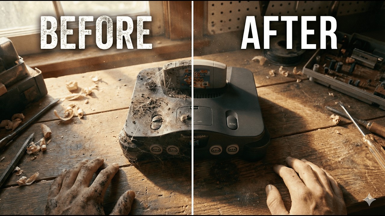 Сleaning and Restoring a Dusty Nintendo 64 | First-Person ASMR