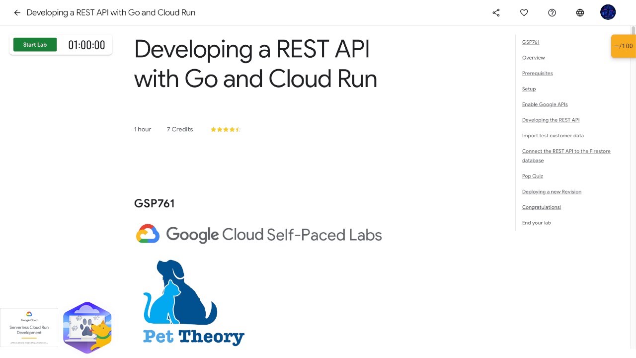 Qwiklabs | Developing a REST API with Go and Cloud Run [GSP761]