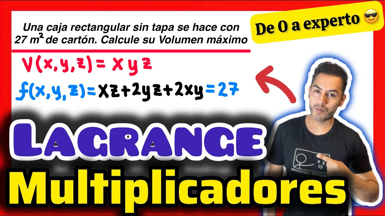 ✅MULTIPLICADORES de LAGRANGE Problemas [𝐌𝐞𝐣𝐨𝐫 𝐌é𝐭𝐨𝐝𝐨💯]Cálculo Multivariable