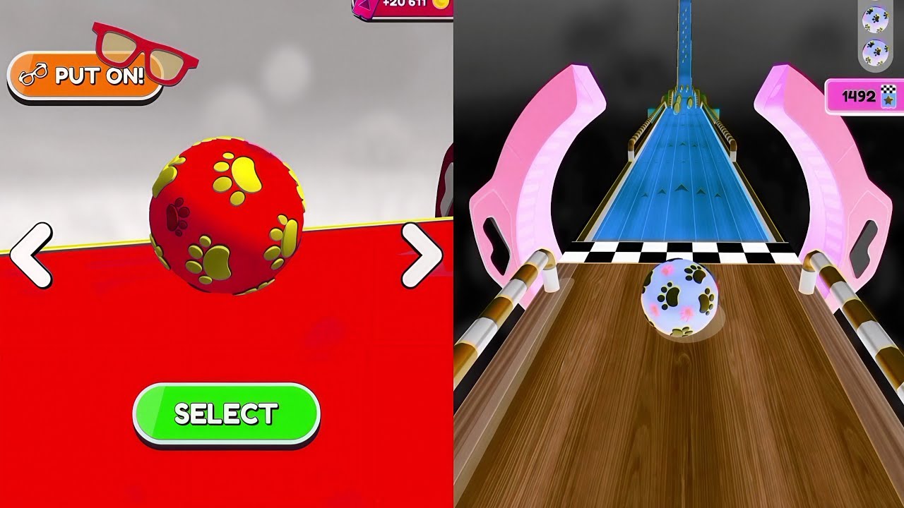 🌈⭕⭕Going Balls, SpeedRun Vs Reverse Video Gameplay Part 535