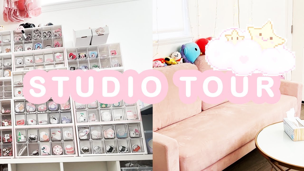 SMALL BUSINESS STUDIO VLOG: OFFICE/WORKSPACE TOUR ☁️✨