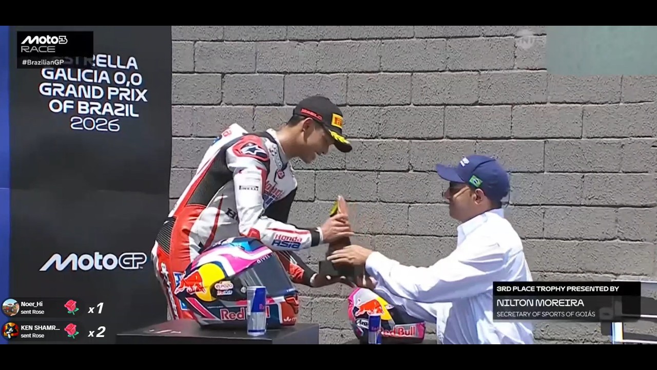 MOTO 3 |  VEDA EGA PRATAMA PODIUM 3 BRAZIL 2026
