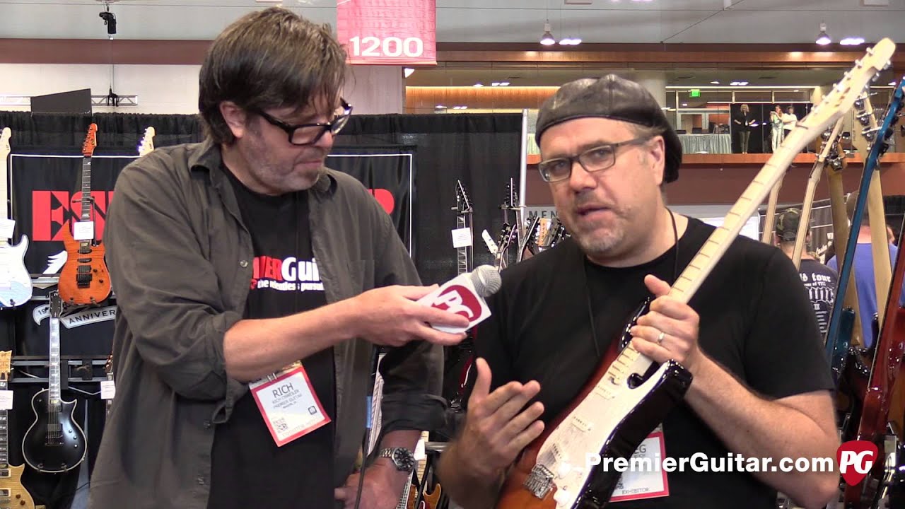SNAMM '15 — демонстрационные версии гитар ESP Guitars LTD SN-1000W TSB-F, EC-1000 Koa, M-1000 Koa...