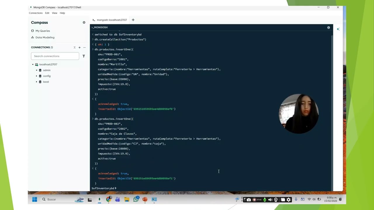 Base de datos en mongoDB