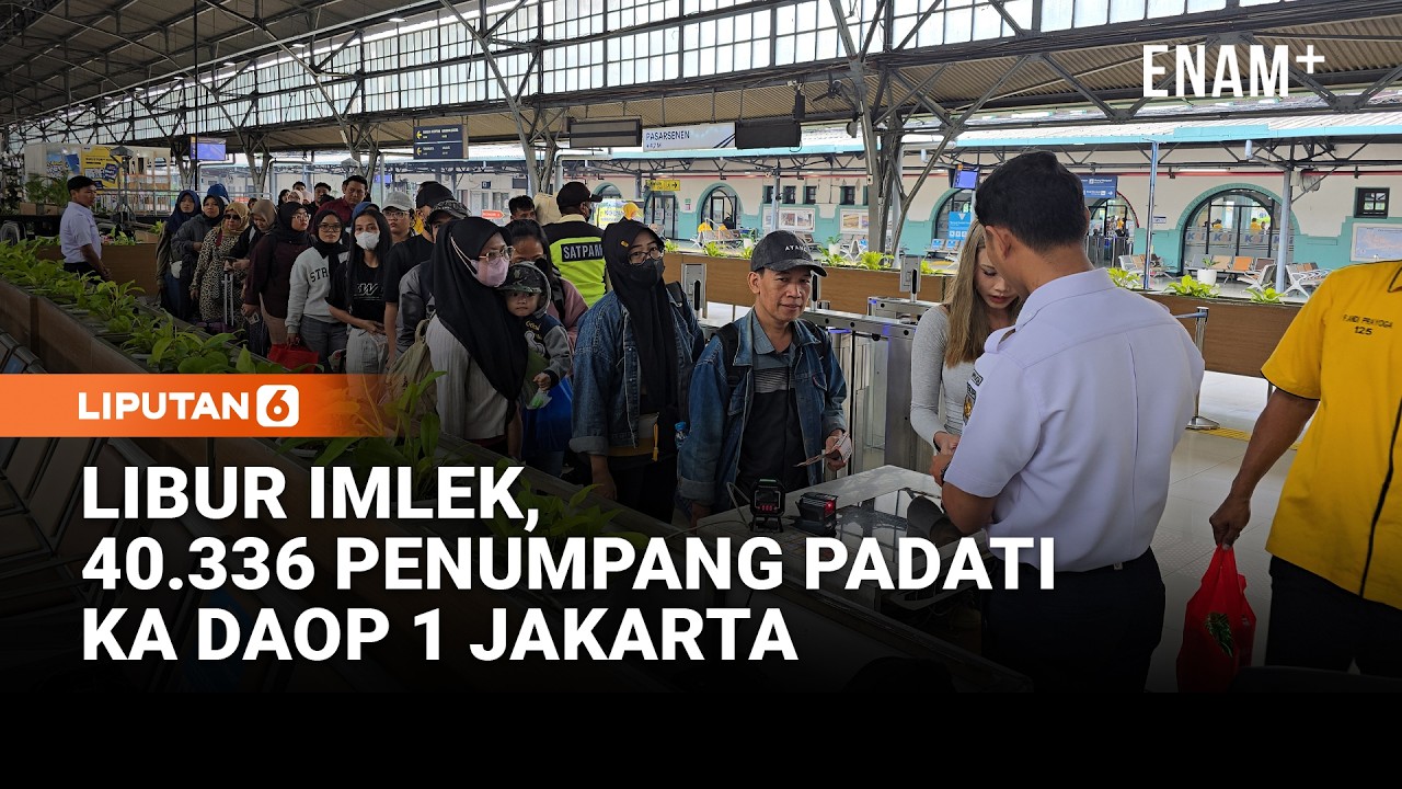 Libur Imlek, Suasana Padat Warnai Stasiun KA Daop 1 Jakarta | Liputan6