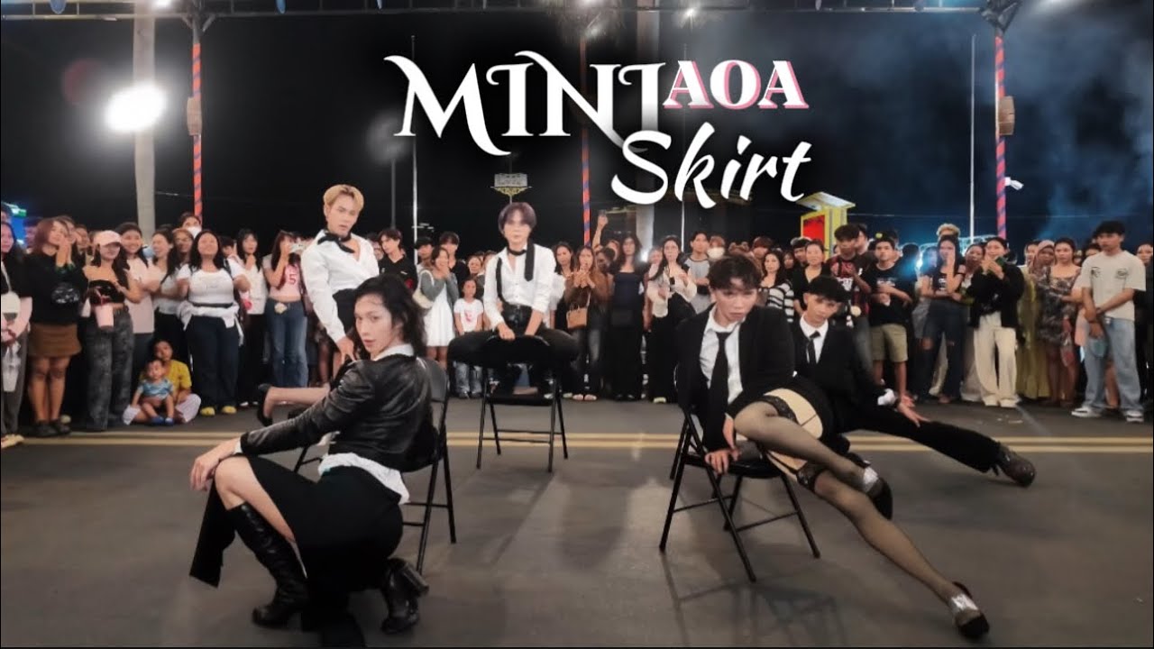 [K-POP IN PUBLIC] - LA FVSION AOA - MINISKIRT (짧은 치마) / at Chatamuk Walkstreet, CAMBODIA 🇰🇭 