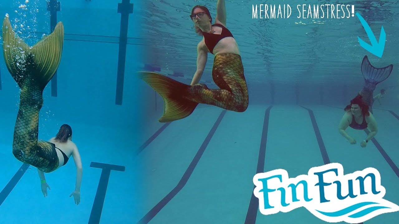 Swimming in FinFun Mermaid Tails with Linden Monofins