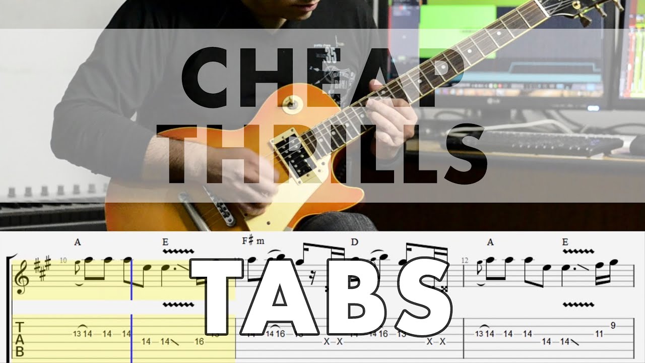 Sia - Cheap Thrills - Electric Guitar Cover Tabs
