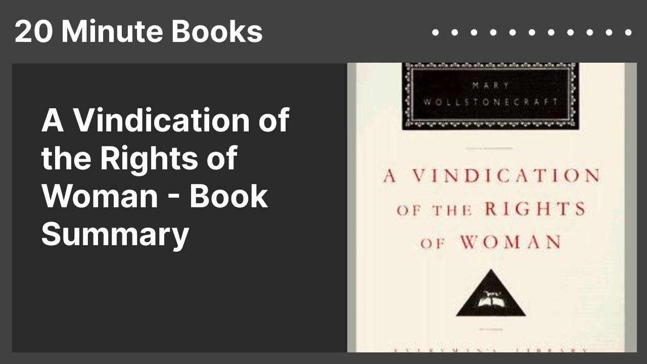 A Vindication of the Rights of Woman - Book Summary